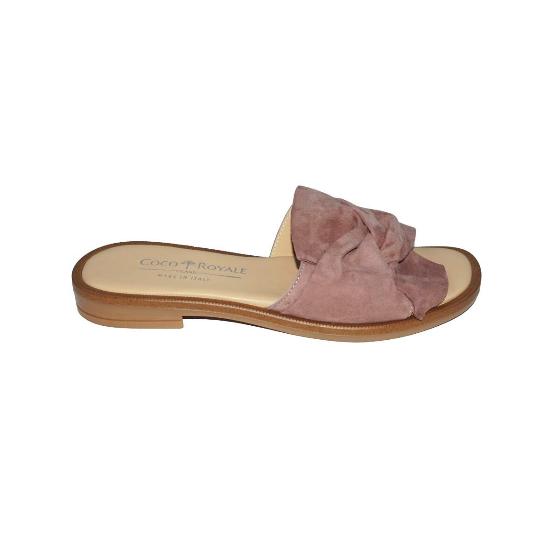 Camilla Suede Rose Slides