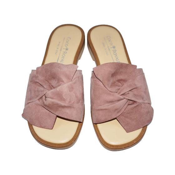 Camilla Suede Rose Slides