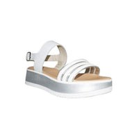 Anetta  Platform Sandals, White Silver