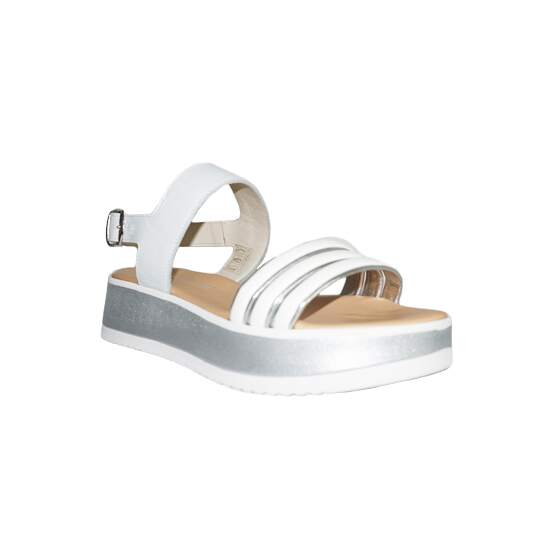 Anetta  Platform Sandals, White Silver