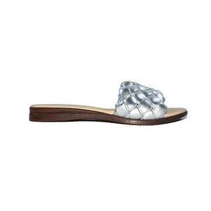 Orabella Braided Slides Silver